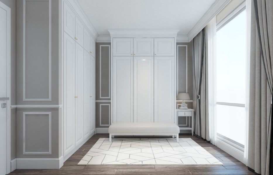 Tủ quần áo gỗ tự nhiên căn hộ Vinhomes Central Park Tân Cảng